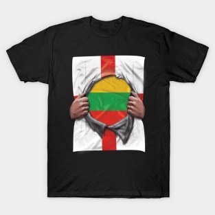 Lithuania Flag English Flag Ripped - Gift for Lithuanian From Lithuania T-Shirt